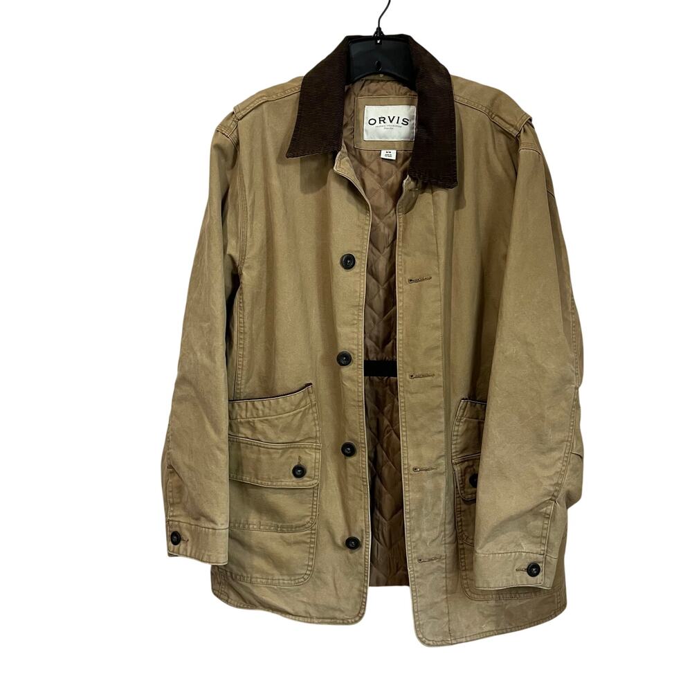 Orvis Tan Jacket with Brown Collar